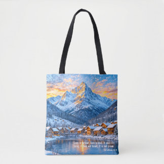 Love is Patient Christmas Tote Bag