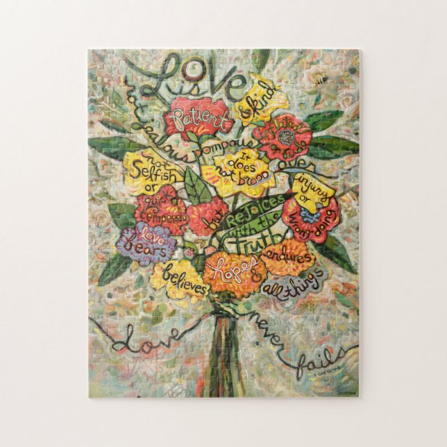 Love is Patient Colorful Jigsaw Puzzle (Vertical)