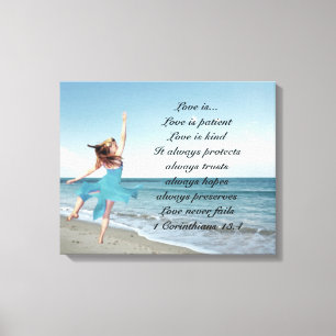 Love is patient Corinthians Canvas Print