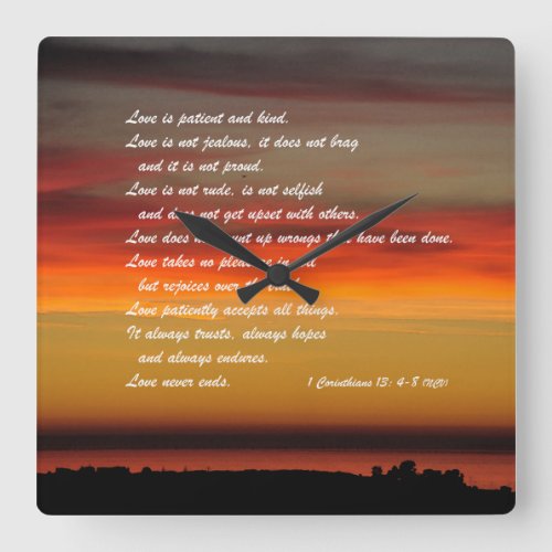 Love Is Patient Custom Wall Clock