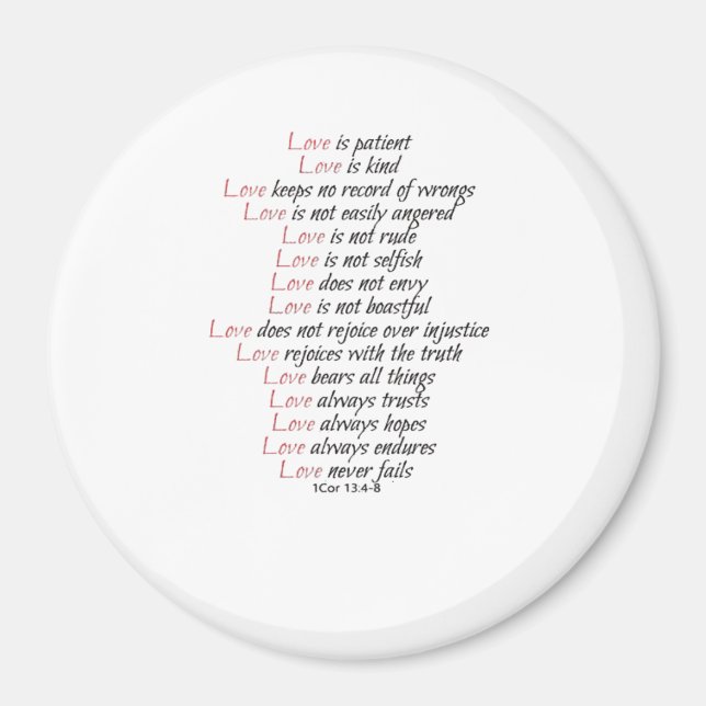 Love Is Patient Elegant Style  Magnet (Front)