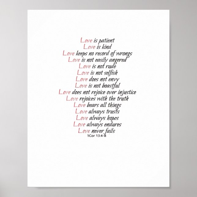 Love Is Patient Elegant Style  Poster (Front)