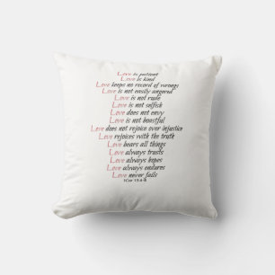 Love Is Patient Elegant Style Throw Pillow