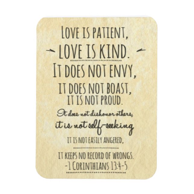 Love is Patient Flexible Photo Magnet (Vertical)