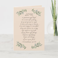 Love is patient folded card