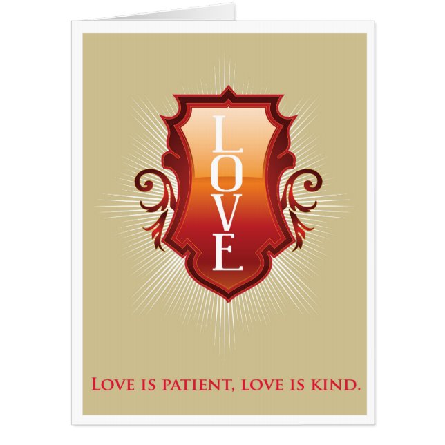 Love is Patient...Giant Valentine's Day Card (Front)