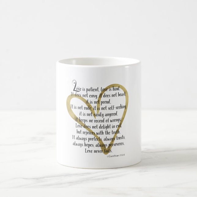 Love is Patient Heart Coffee Mug (Center)