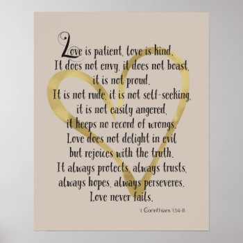 Love Is Patient Heart Poster by peacefuldreams at Zazzle