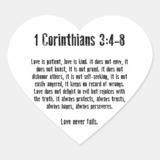 Love is Patient Heart Sticker