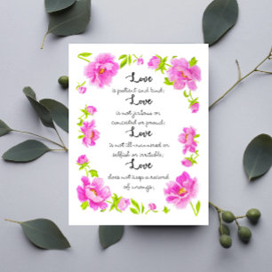 Love Is Patient Inspirational Postcard