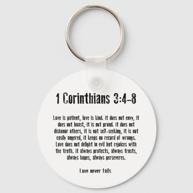 Love is Patient Keychain (Front)