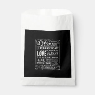 Love Is Patient Kind Love Never Fails Valentine De Favor Bag