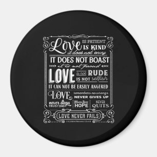 Love Is Patient Kind Love Never Fails Valentine De Magnet
