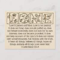 Love is Patient-Kind-Never Fails~Scripture~Wedding