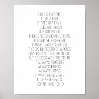 Love Is Patient, Love Is Kind... -1 Corinthians 13 Poster