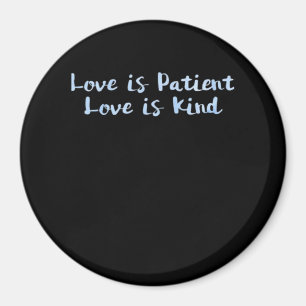 Love Is Patient Love Is Kind Blue Minimal Aestheti Magnet
