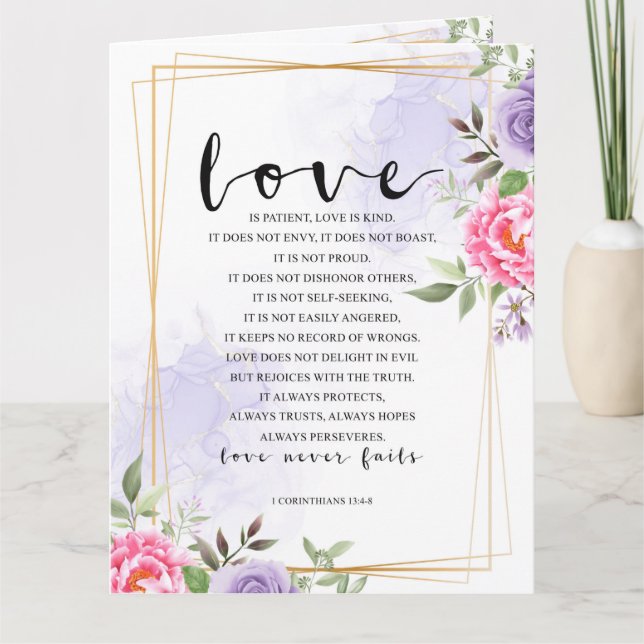 Love is patient, Love is kind Card (Front)