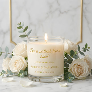 Love Is Patient Love Is Kind Catholic Wedding Scented Candle