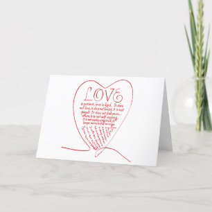 Love is Patient Love is Kind Christian Bible Verse Thank You Card