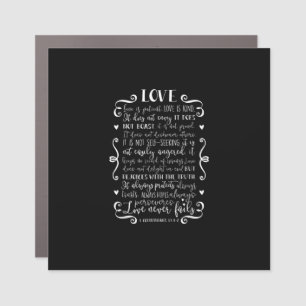 Love Is Patient Love Is Kind Christian Quote Heart Car Magnet