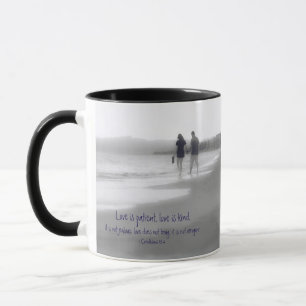 Love is Patient Love is Kind Cor 13:4 Bible Verse Mug