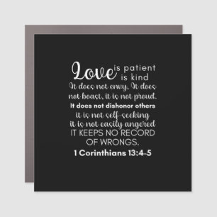 Love Is Patient Love Is Kind Corinthians Christian Car Magnet