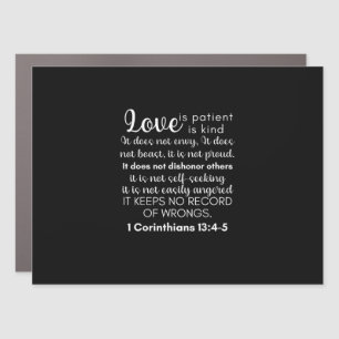 Love Is Patient Love Is Kind Corinthians Christian Car Magnet