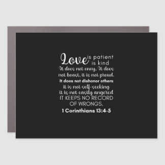 Love Is Patient Love Is Kind Corinthians Christian Car Magnet