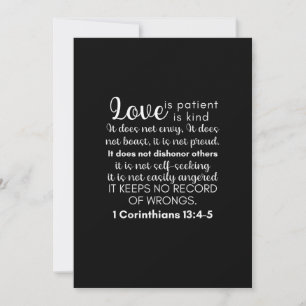 Love Is Patient Love Is Kind Corinthians Christian Holiday Card