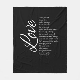 Love Is Patient Love Is Kind Corinthians Timeless Fleece Blanket