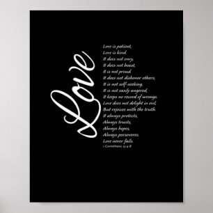 Love Is Patient Love Is Kind Corinthians Timeless Poster