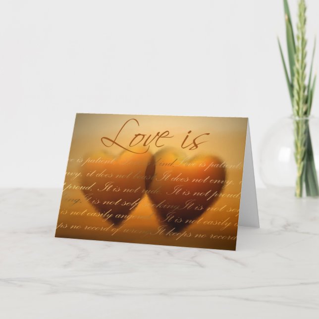 Love is patient; love is kind - Customized Card (Front)