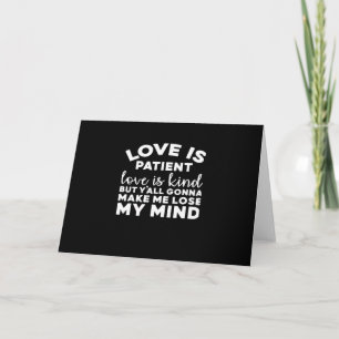 Love Is Patient Love Is Kind Funny Christian Weddi Card