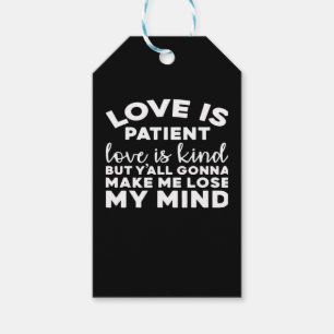 Love Is Patient Love Is Kind Funny Christian Weddi Gift Tags