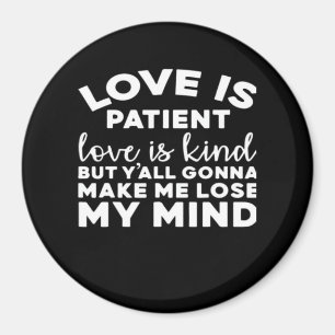 Love Is Patient Love Is Kind Funny Christian Weddi Magnet