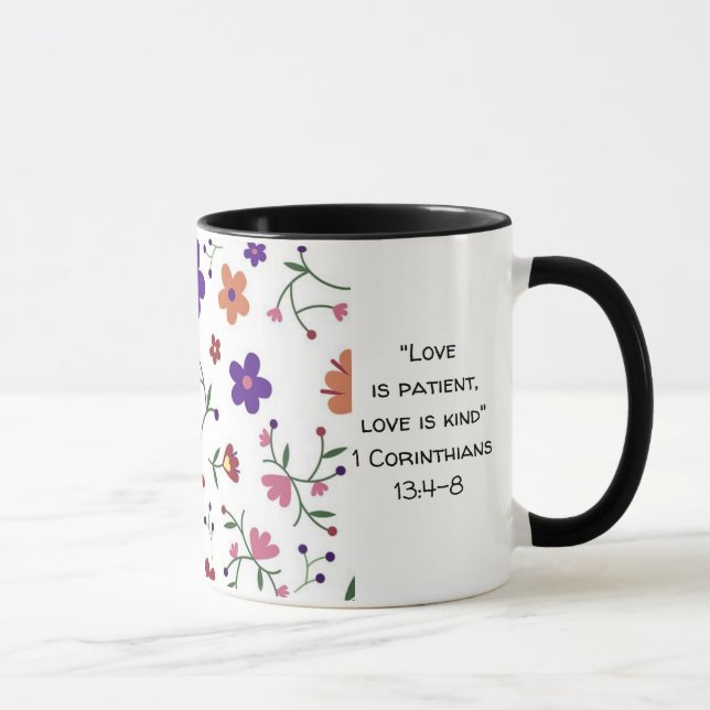 "Love is patient, love is kind" Mug By Zazz_it (Right)
