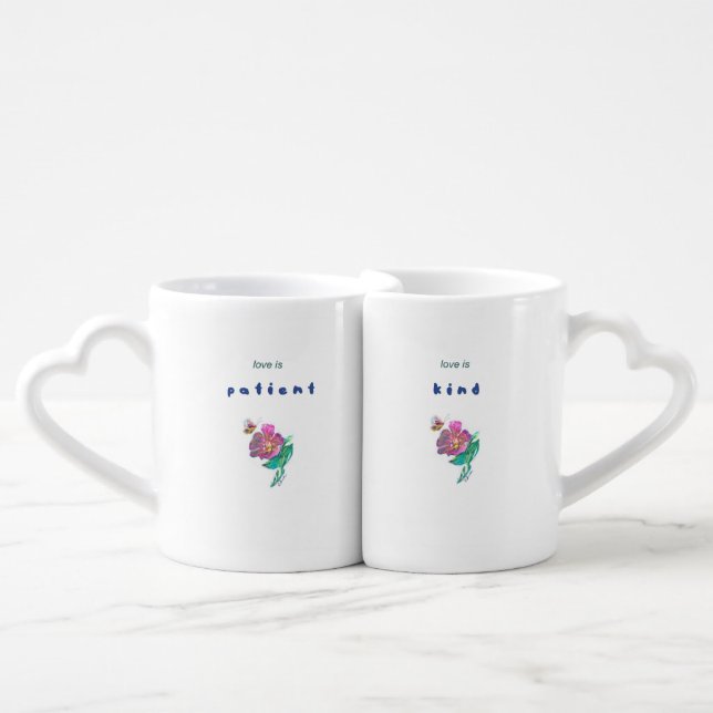 Love is Patient, Love is Kind Nesting Mugs (Front Nesting)