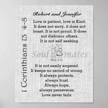 Love Is Patient  Love Is Kind Personalized Option Poster by ImpressImages at Zazzle