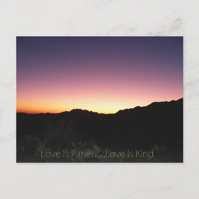 Love Is Patient...Love Is Kind Postcard (Front)