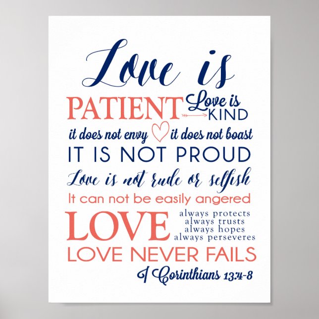 love is patient love is kind Poster (Front)