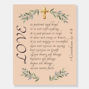 Love is patient love is kind poster board