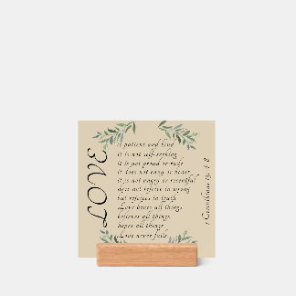 Love is patient, love is kind print holder
