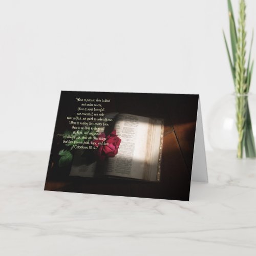 Love is patient Love is kind Scripture Holiday Card