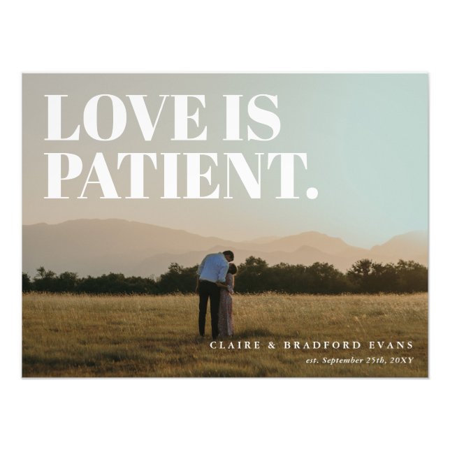 Love is Patient Memory Event Photo Print (Front)
