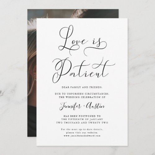 Love Is Patient Minimalist Wedding  Save The Date