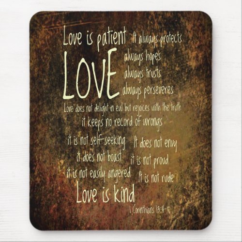 Love Is Patient Mixture Mouse Pad