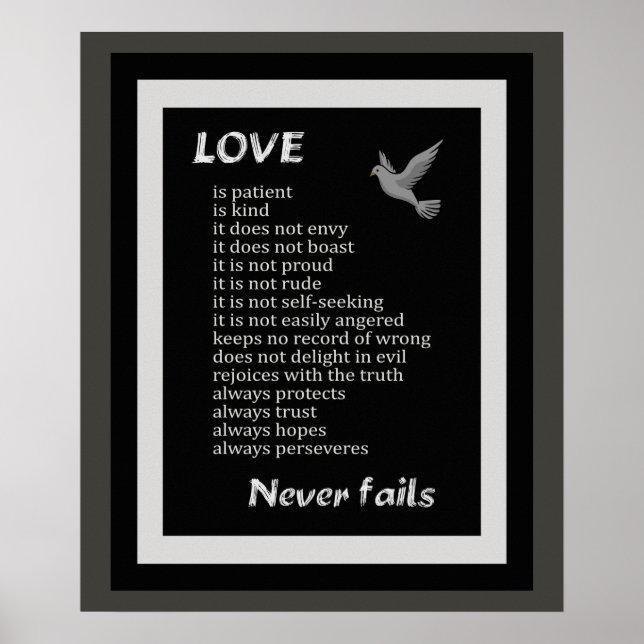 Love is patient ** Poster Art Print (Front)