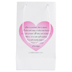 Love is Patient Quote Valentine Gift Bag