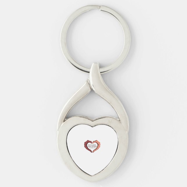 Love Is Patient Refined Aesthetic  Keychain (Front)
