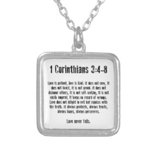 Love is Patient Silver Plated Necklace